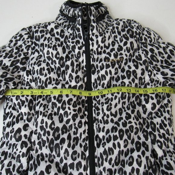 Bebe Women’s Cheetah Print Quilted Puffer Jacket Size S - Picture 9 of 12